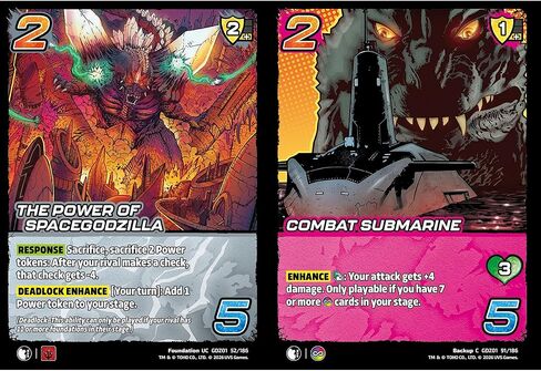 UniVersus: Godzilla: Reign of Kaiju - شاشة عرض معززة - 24 حزمة (11 بطاقة لكل منها)، مبنى Kaiju Battle Deck، لعبة بطاقات قابلة للتجميع، متنوعة عشوائيًا in Kuwait