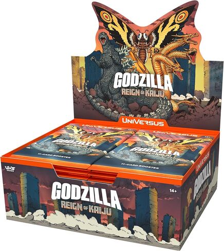 UniVersus: Godzilla: Reign of Kaiju - شاشة عرض معززة - 24 حزمة (11 بطاقة لكل منها)، مبنى Kaiju Battle Deck، لعبة بطاقات قابلة للتجميع، متنوعة عشوائيًا in Kuwait