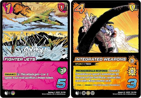 UniVersus: Godzilla: Reign of Kaiju - شاشة عرض معززة - 24 حزمة (11 بطاقة لكل منها)، مبنى Kaiju Battle Deck، لعبة بطاقات قابلة للتجميع، متنوعة عشوائيًا in Kuwait