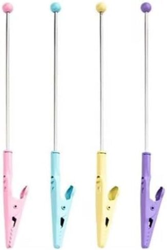 4Pcs Multicolour Stochastic Metal Wire Alligator Clip Metal Note Clip Long-Tailed Alligator Clamp Photo Holder Clip for Card,14.1 * 1.2cm Memo Holders Desk Accessories and Workspace Organizers in Saudi Arabia