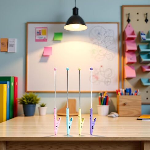 4Pcs Multicolour Stochastic Metal Wire Alligator Clip Metal Note Clip Long-Tailed Alligator Clamp Photo Holder Clip for Card,14.1 * 1.2cm Memo Holders Desk Accessories and Workspace Organizers in Saudi Arabia