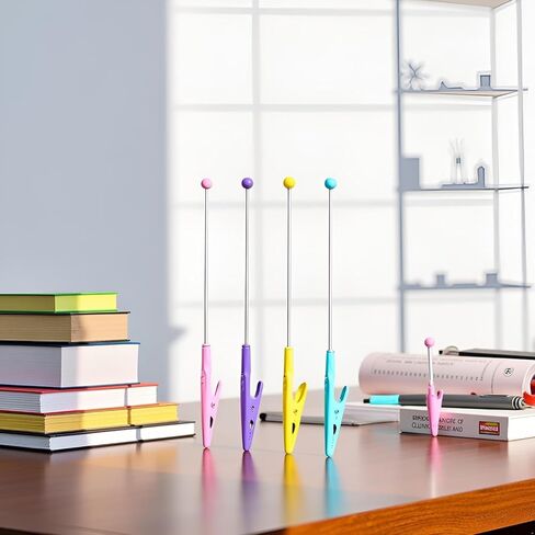 4Pcs Multicolour Stochastic Metal Wire Alligator Clip Metal Note Clip Long-Tailed Alligator Clamp Photo Holder Clip for Card,14.1 * 1.2cm Memo Holders Desk Accessories and Workspace Organizers in Saudi Arabia