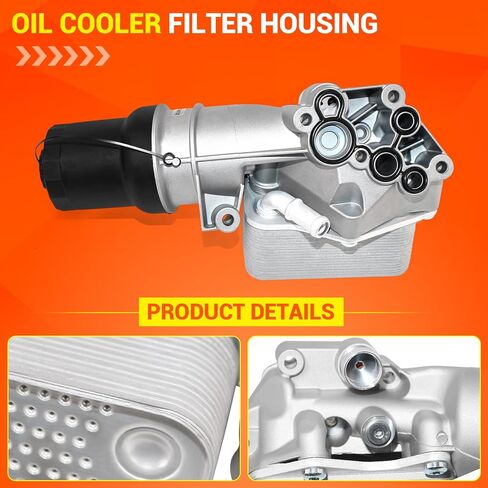Upgraded Aluminum Oil Cooler Filter Housing Compatible with 2011-2013 Volkswagen Jetta Sedan 2012-2014 Passat Beetle 2.5L Replaces # 07K115397E in Saudi Arabia