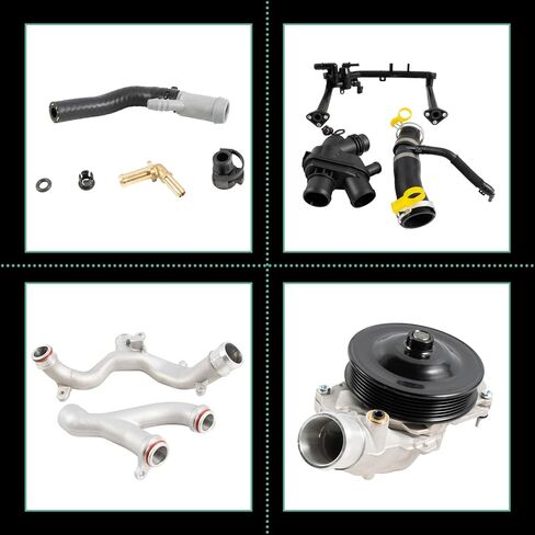 LR109401 Cooling System Replace Kit Fit for Jaguar & Land Rover 3.0L 5.0L Supercharged 2010-2020, Replace LR092992 LR090630 LR048474 LR097165 LR107288 in Saudi Arabia