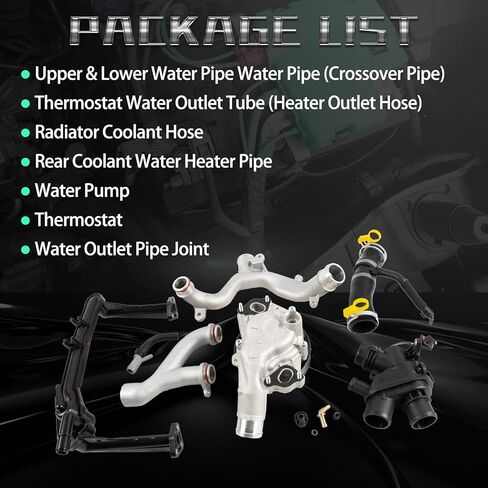 LR109401 Cooling System Replace Kit Fit for Jaguar & Land Rover 3.0L 5.0L Supercharged 2010-2020, Replace LR092992 LR090630 LR048474 LR097165 LR107288 in Saudi Arabia