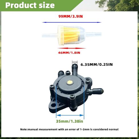 Fuel Pump Fit for Yamaha Golf Cart G16 G16A-G18 G19 G20 G21 G22 G27 G29 Fit for Kawasaki FE290 FE350 Fit for 295cc 350cc Robin 4-cycle Engines Replacement Part 72873G01 with Fuel Filter in Saudi Arabia