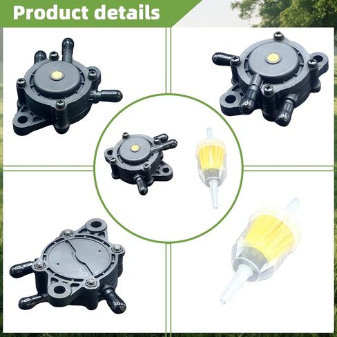 Fuel Pump Fit for Yamaha Golf Cart G16 G16A-G18 G19 G20 G21 G22 G27 G29 Fit for Kawasaki FE290 FE350 Fit for 295cc 350cc Robin 4-cycle Engines Replacement Part 72873G01 with Fuel Filter in Saudi Arabia