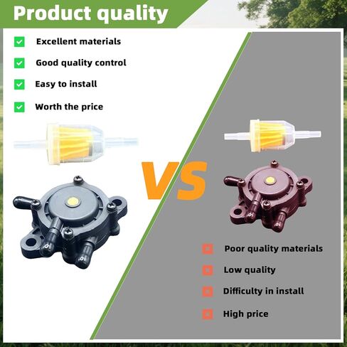 Fuel Pump Fit for Yamaha Golf Cart G16 G16A-G18 G19 G20 G21 G22 G27 G29 Fit for Kawasaki FE290 FE350 Fit for 295cc 350cc Robin 4-cycle Engines Replacement Part 72873G01 with Fuel Filter in Saudi Arabia