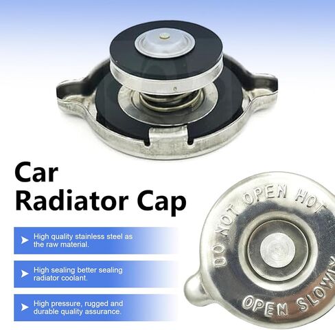 غطاء مشعاع 16PSI، استبدال غطاء مشعاع نظام التبريد من نوع OEM T16، أدوات إغلاق مشعاع المحرك بتصميم العروة (فضي) in Kuwait