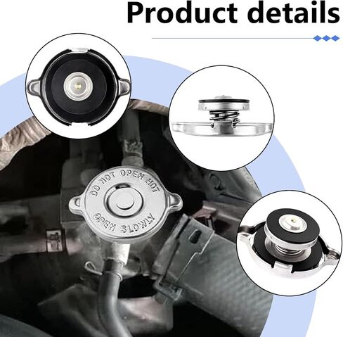 غطاء مشعاع 16PSI، استبدال غطاء مشعاع نظام التبريد من نوع OEM T16، أدوات إغلاق مشعاع المحرك بتصميم العروة (فضي) in Kuwait