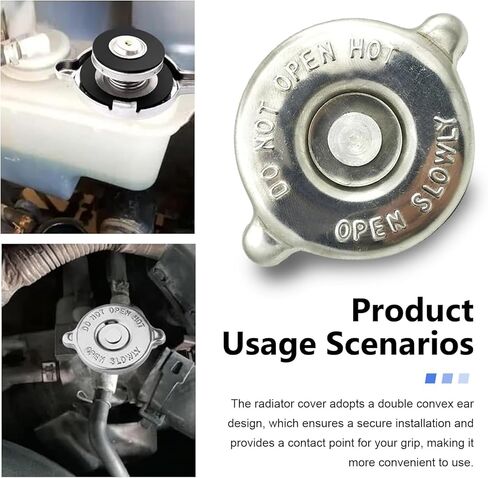 غطاء مشعاع 16PSI، استبدال غطاء مشعاع نظام التبريد من نوع OEM T16، أدوات إغلاق مشعاع المحرك بتصميم العروة (فضي) in Kuwait