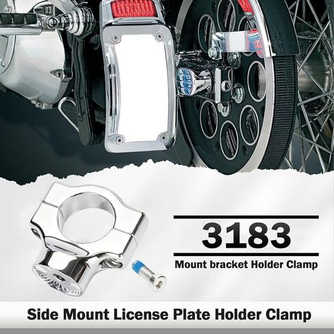 3183 مشبك حامل لوحة الترخيص مناسب لـ 1986-2017 Harley-Davidson Softail مع نماذج Swingarm | لأنابيب قطرها 1-1/8 بوصة، مشبك حامل دعامة التثبيت | ملحقات هارلي سوفتيل in Kuwait