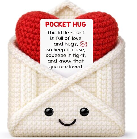 Encouragement Graduation Gift for Teacher College Student, Inspirational Gift for Fathers Day, Crochet Stress Relief Gifts for Adult Teen Friend Mothers Father, Pocket Hug Love Gifts for Women Men in Saudi Arabia