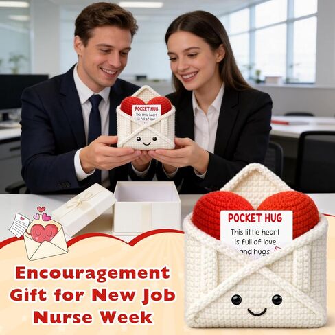 Encouragement Graduation Gift for Teacher College Student, Inspirational Gift for Fathers Day, Crochet Stress Relief Gifts for Adult Teen Friend Mothers Father, Pocket Hug Love Gifts for Women Men in Saudi Arabia