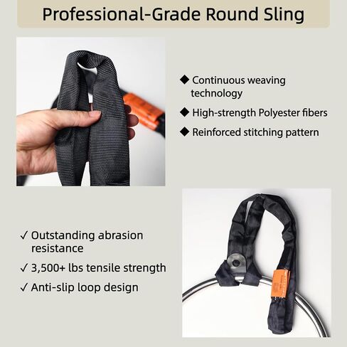 PRIORMAN Heavy Duty Round Sling Rope for Aerial Lyra Hoop Rig Aerial Silks Handing 2600LBS 3ft Hand Loop Strap Training Gymnastics in Saudi Arabia