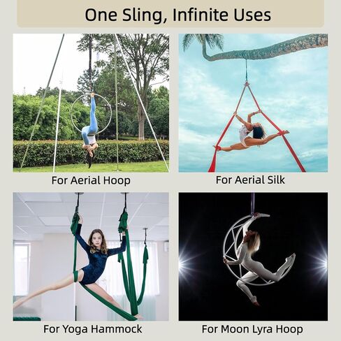 PRIORMAN Heavy Duty Round Sling Rope for Aerial Lyra Hoop Rig Aerial Silks Handing 2600LBS 3ft Hand Loop Strap Training Gymnastics in Saudi Arabia