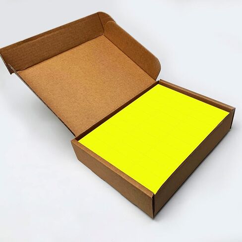 Fluorescent Orange Printable Mailing Labels/Qty 30 Labels Per Sheet / 2-5/8" x 1" (2.625 x 1) / Bright Adhesive Paper/Compatible with Inkjet and Laser Printer/Blank Labels in Saudi Arabia