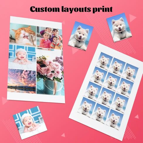 Comaptible with Liene Amber 4x6" 80 Sheets Photo Printer Paper & 2 Ink Cartridges Refill for M100/M200/M110/M210, DHP512/DHP513/DHP514/DHP515, for Display, Framing, Scrapbook in Saudi Arabia