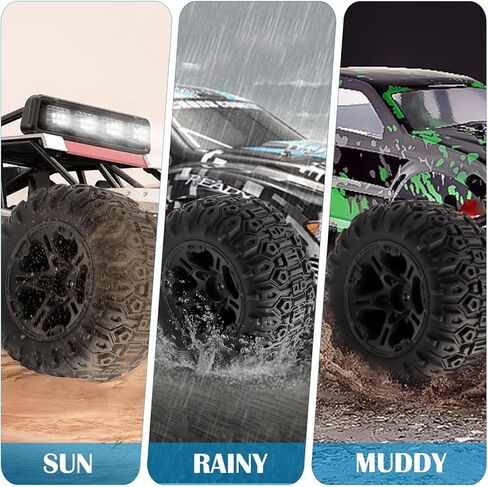 GOUPRC 12.5mm Hex RC Wheel Tires Set, 4.1 * 2.1 Inches 4PCS Swamp Claw Mud Terrain Tires Accessories for Traxxas Mini Maxx 1/12 RC Crawler Car Truck Buggy in Kuwait
