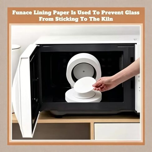 10-Piece Large Microwave Kiln Kit for Glass Fusing – Includes Microwave Kiln Paper, DIY Jewelry Making Tools & Fusing Glass Supplies Set for Beginners in Kuwait