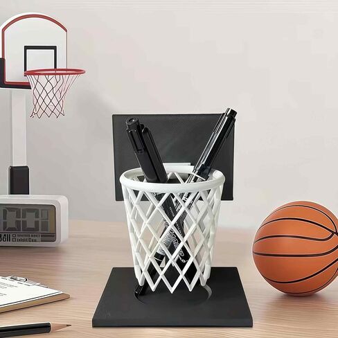 Funny Pen Holder for Desk, Unique Cool Pen Holder, Funny Office Desk Accessories for Men, Cool Office Desk Decor Gadgets, Unique Office Desk Accessories, Basketball Decor Gift in Kuwait