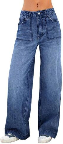 EMMIOL Women's Wide Leg Boyfriend Jeans in Saudi Arabia