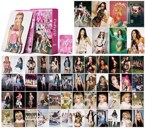 مجموعة بطاقات Katseye Pinky Up Lomo - 55 قطعة من بطاقات صور HD Kpop، وبضائع قابلة للتجميع لمحبي KATSEYE، وبطاقات Pinky Up Solo & Group Photo in Kuwait