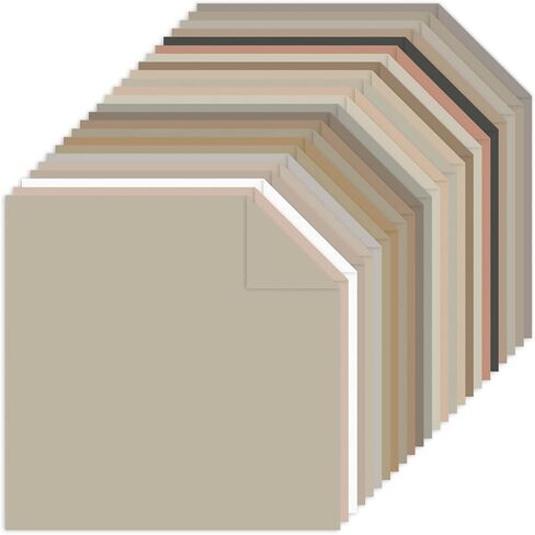 8.5x11 Inch Neutral Card Stock Paper Earth Tone Colored Cardstock Brown and Gray Scrapbook Paper 250GSM 92lb Neutrals Craft Printer Paper 48 Sheets Card Making, Arts,Shadow Box in Saudi Arabia