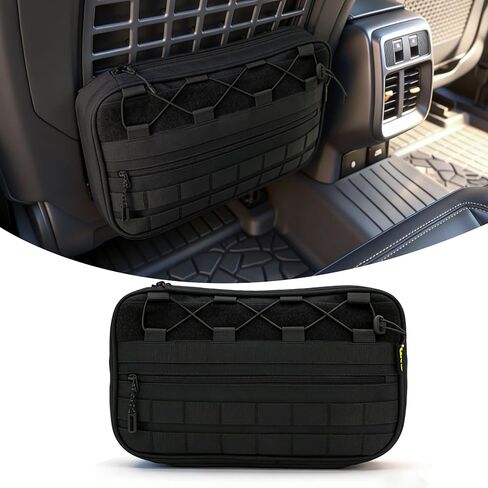 Seat Back Storage Bag for Ford Bronco 2021-2025, MOLLE Tactical Organizer for 2-Door & 4-Door (Not Sport), Armrest Storage Pouch, 600D Oxford, No Drill Easy Install, Off-Road Gear Holder Black in Saudi Arabia