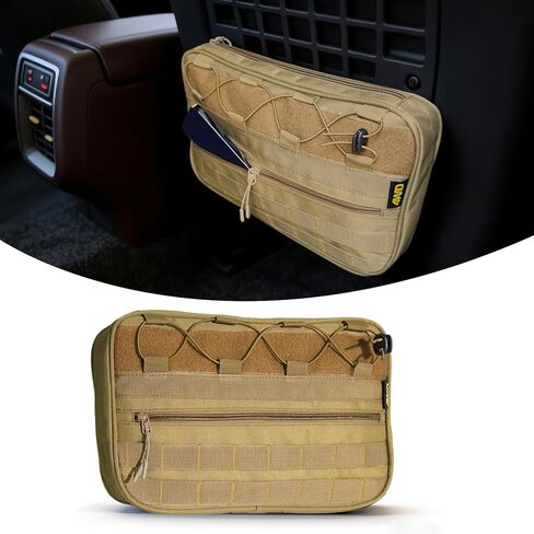Seat Back Storage Bag for Ford Bronco 2021-2025, MOLLE Tactical Organizer for 2-Door & 4-Door (Not Sport), Armrest Storage Pouch, 600D Oxford, No Drill Easy Install, Off-Road Gear Holder Black in Saudi Arabia