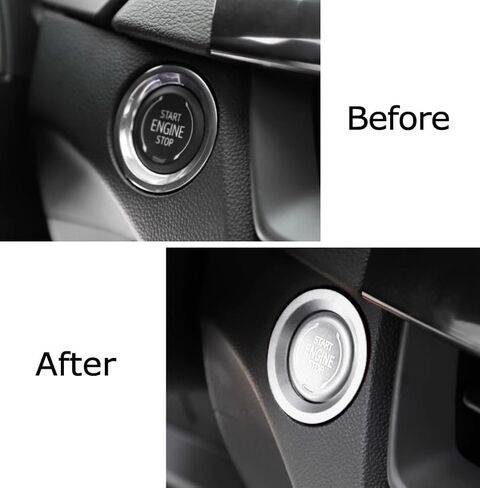 iJDMTOY Silver Engine Start/Stop Push Start Button Decoration Cover & Surrounding Ring Trim, Compatible with Chevy 2019-up Silverado, Blazer, C8 Corvette Stingray Suburban/Tahoe, Cadillac XT CT in Kuwait