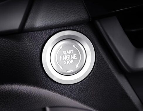iJDMTOY Silver Engine Start/Stop Push Start Button Decoration Cover & Surrounding Ring Trim, Compatible with Chevy 2019-up Silverado, Blazer, C8 Corvette Stingray Suburban/Tahoe, Cadillac XT CT in Kuwait