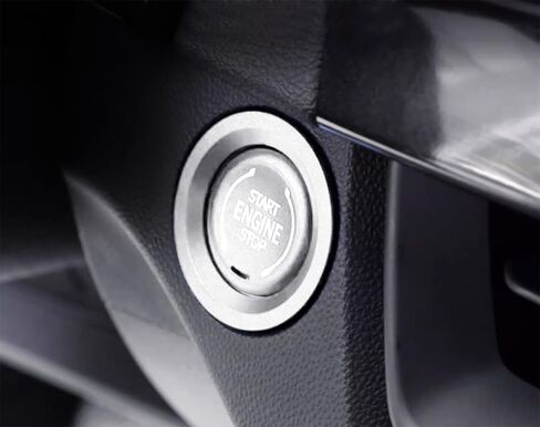 iJDMTOY Silver Engine Start/Stop Push Start Button Decoration Cover & Surrounding Ring Trim, Compatible with Chevy 2019-up Silverado, Blazer, C8 Corvette Stingray Suburban/Tahoe, Cadillac XT CT in Kuwait