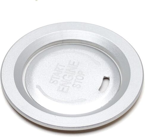 iJDMTOY Silver Engine Start/Stop Push Start Button Decoration Cover & Surrounding Ring Trim, Compatible with Chevy 2019-up Silverado, Blazer, C8 Corvette Stingray Suburban/Tahoe, Cadillac XT CT in Kuwait
