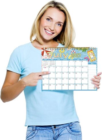 Lbylyhxc 2026-2027 Calendar - Includes July 2026 to December 2027-18 Monthly Wall Calendar 2026-2027, 11 x 8.5 Inches.Thick Paper with Julian Dates and Block for New Year and Christmas Presents (Calendar 2026 - 2027) in Kuwait