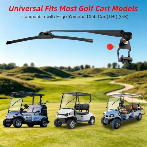 No Drill Need Golf Cart Windshield Wiper Kit with Manual Wiper Arm and Bracket Compatible with Ezgo Yamaha Club Car in Saudi Arabia