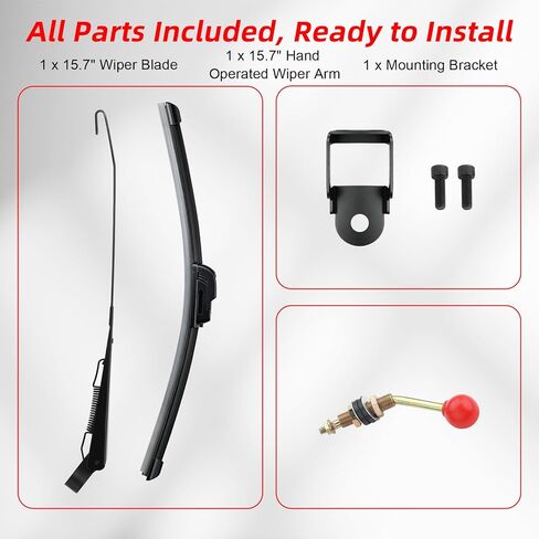 No Drill Need Golf Cart Windshield Wiper Kit with Manual Wiper Arm and Bracket Compatible with Ezgo Yamaha Club Car in Saudi Arabia