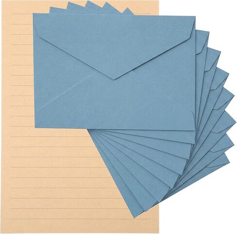 Letter Paper and Envelopes Set, Best Paper and Elegant 4x6 Envelopes, 24PCS Writing Sheets + 12PCS 4x6 Envelope for Love Letters and Party Invitations Stationery Sets (Lake Blue) in Kuwait