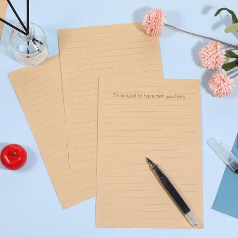 Letter Paper and Envelopes Set, Best Paper and Elegant 4x6 Envelopes, 24PCS Writing Sheets + 12PCS 4x6 Envelope for Love Letters and Party Invitations Stationery Sets (Lake Blue) in Kuwait
