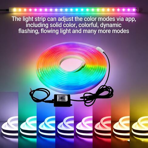 شريط إضاءة صندوق السيارة الديناميكي المتدفق، 4M/13.12ft RGB ضوء صندوق السيارة النيون، 12 فولت إضاءة داخلية محيطة مقاومة للماء من السيليكون المرن، شريط إضاءة LED للتشغيل/الإيقاف التلقائي in Kuwait