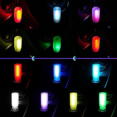 إضاءة ليلية LED داخلية USB للسيارة من iFunyLED، تعتيم ملموس مع 13 وضعًا لمجموعة الإضاءة المحيطة بالسيارة، مصباح زجاجة زجاج بلوري، ملحقات داخلية للسيارة مناسبة لمعظم المركبات، حزمة من 1 in Kuwait