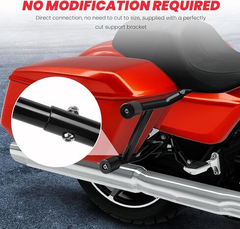 واقي السرج السفلي الخلفي يدعم مجموعة القضبان لدراجة Harley Davidson Touring Street Glide Road Glide Road King Electra Ultra Classic Limited CVO 2014-2026 | استبدل OEM 90200504 90200505 in Kuwait