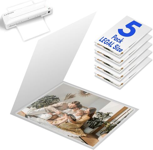 5 Pack Laminator Carrier Sleeve Legal Size Thermal Laminating Carriers fit 8.5x14 inch Lamination Sleeve Sheet for Most Laminating Pouch in Saudi Arabia