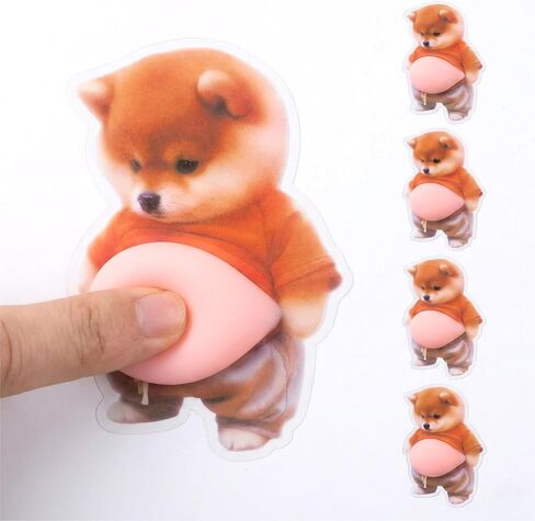 Shiba Door Stopper Wall Protector – 3D Soft Silicone Belly Crash Pad – Cute Self-Adhesive Doorknob Guard & Noise Dampener for Cabinets, Fridge, Furniture, Headboards (Pack of 4) in Saudi Arabia