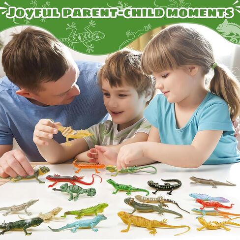 20PCS Reptile Lizard Figures Plastic Lizard Toys Reptile Realistic Lizards Animal Figures for Halloween Party Decoration, Practical Joke Educational Toys in Saudi Arabia