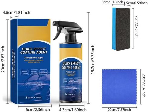 2026 New Car Coating Spray, Quick Effect Polish Spray, All-in-One Waterless Wash & Scratch Repair, Persistent Type Fast Coatin Protection (2PCS) in Saudi Arabia