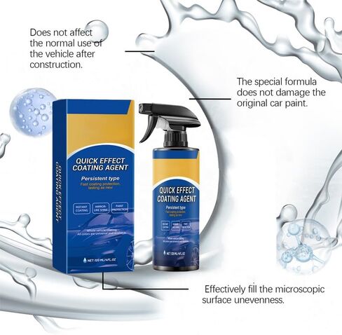 2026 New Car Coating Spray, Quick Effect Polish Spray, All-in-One Waterless Wash & Scratch Repair, Persistent Type Fast Coatin Protection (2PCS) in Saudi Arabia