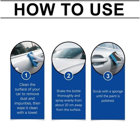2026 New Car Coating Spray, Quick Effect Polish Spray, All-in-One Waterless Wash & Scratch Repair, Persistent Type Fast Coatin Protection (2PCS) in Saudi Arabia
