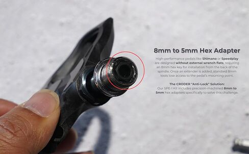 Bicycle Pedal Extenders, Extend 17mm-19mm, Stainless Steel Pedal Extender for Road, Gravel & MTB, Adjust Q-Factor & Pedaling Comfort, for Shimano & All 9/16 inch Thread Pedals, Made in Taiwan in Saudi Arabia