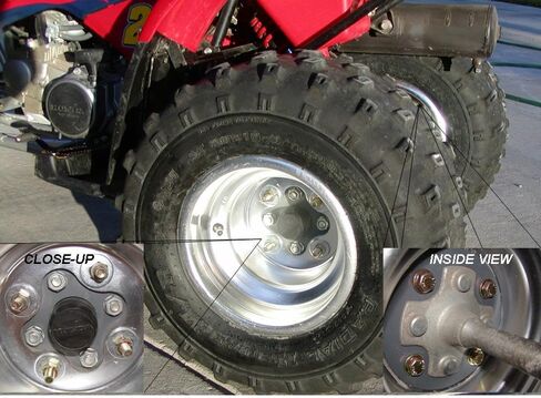 ATV Rear Wheels Conversion Kit (for Honda TRX90 to 400EX & 4x115mm Yamaha bolt pattern) in Saudi Arabia
